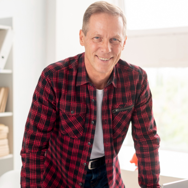 A man relaxing at home while recovering from a vasectomy